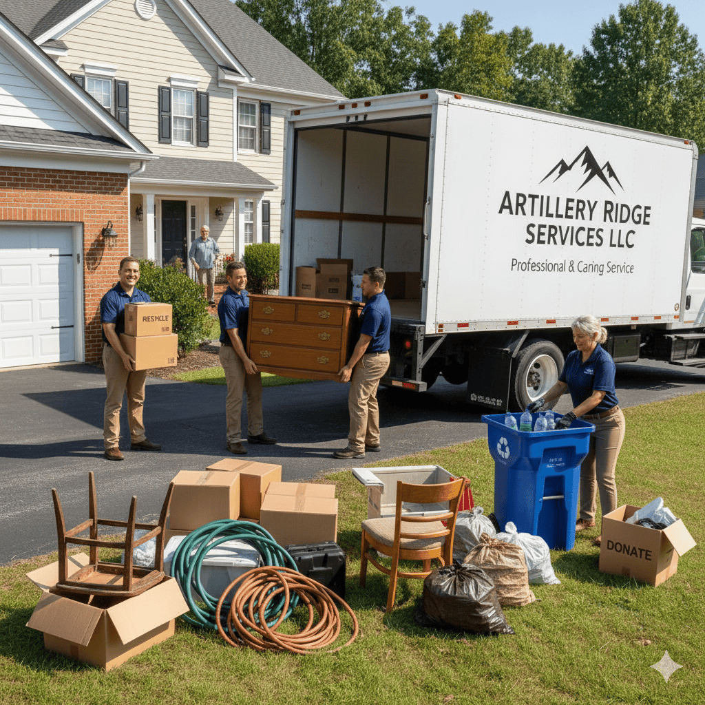 Artillery Ridge Services LLC junk pickup team clearing clutter